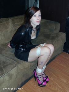 bondagebymch.com - Juggalette Jenn in Little Black Dress Bondage thumbnail