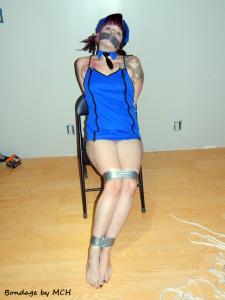 bondagebymch.com - Space Kat in Sexy Cop Bondage thumbnail