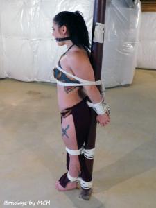 bondagebymch.com - Lady Cadence in Slave Leia Bondage thumbnail